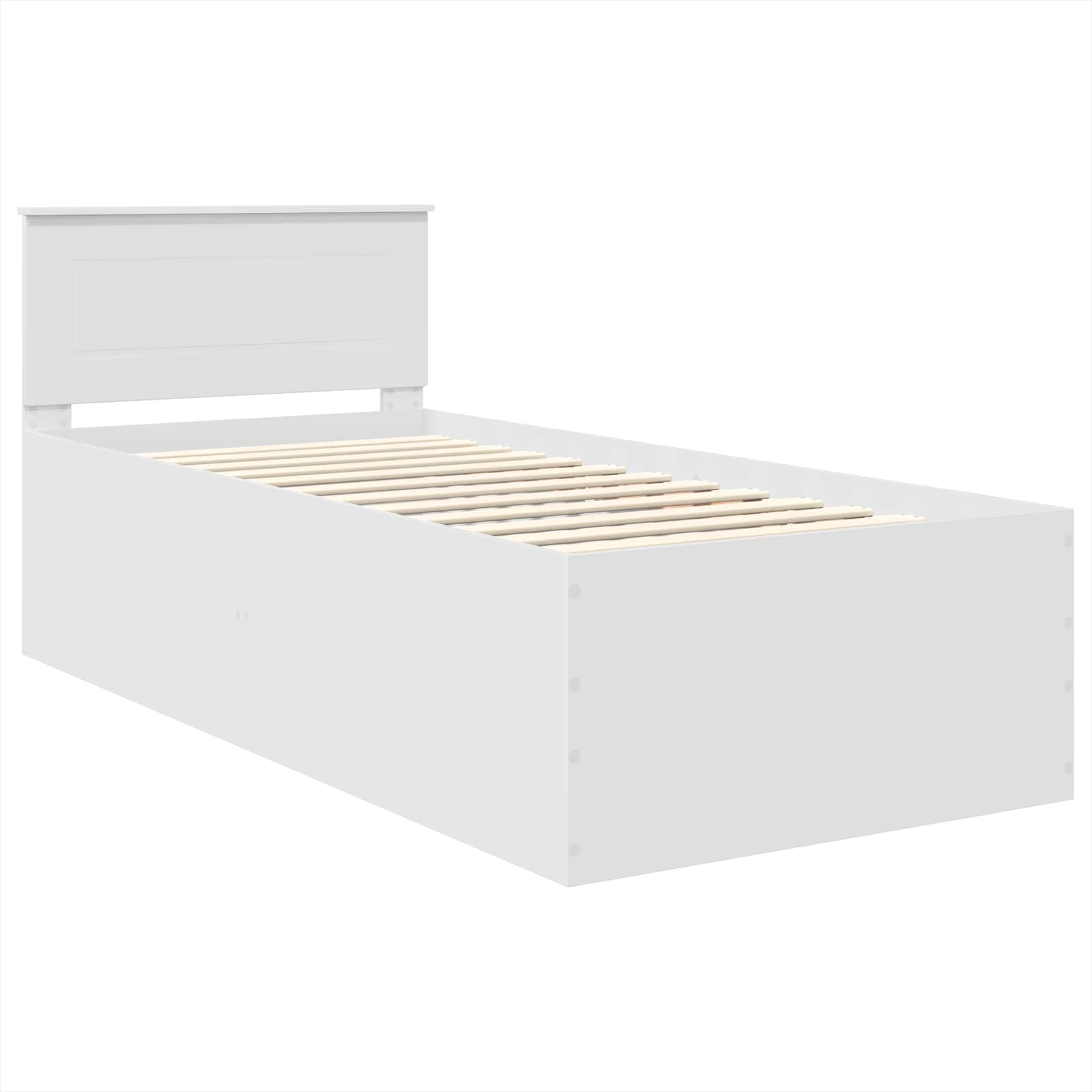 Bed Frame with Headboard White 90 x 190 cm Engineered Wood