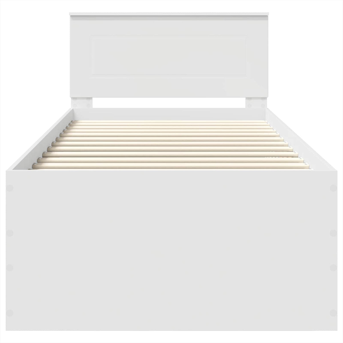 Bed Frame with Headboard White 90 x 190 cm Engineered Wood