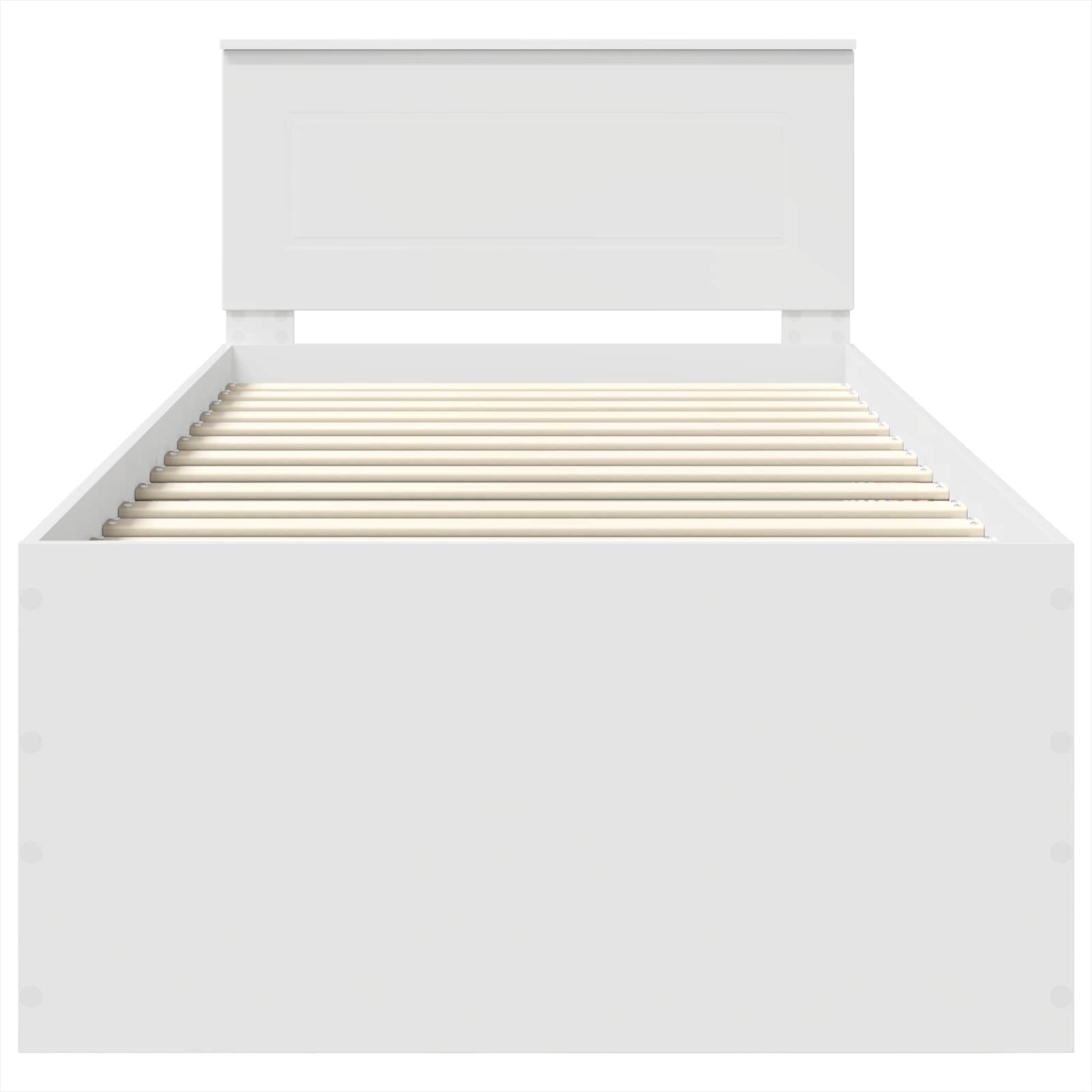 Bed Frame with Headboard White 90 x 190 cm Engineered Wood