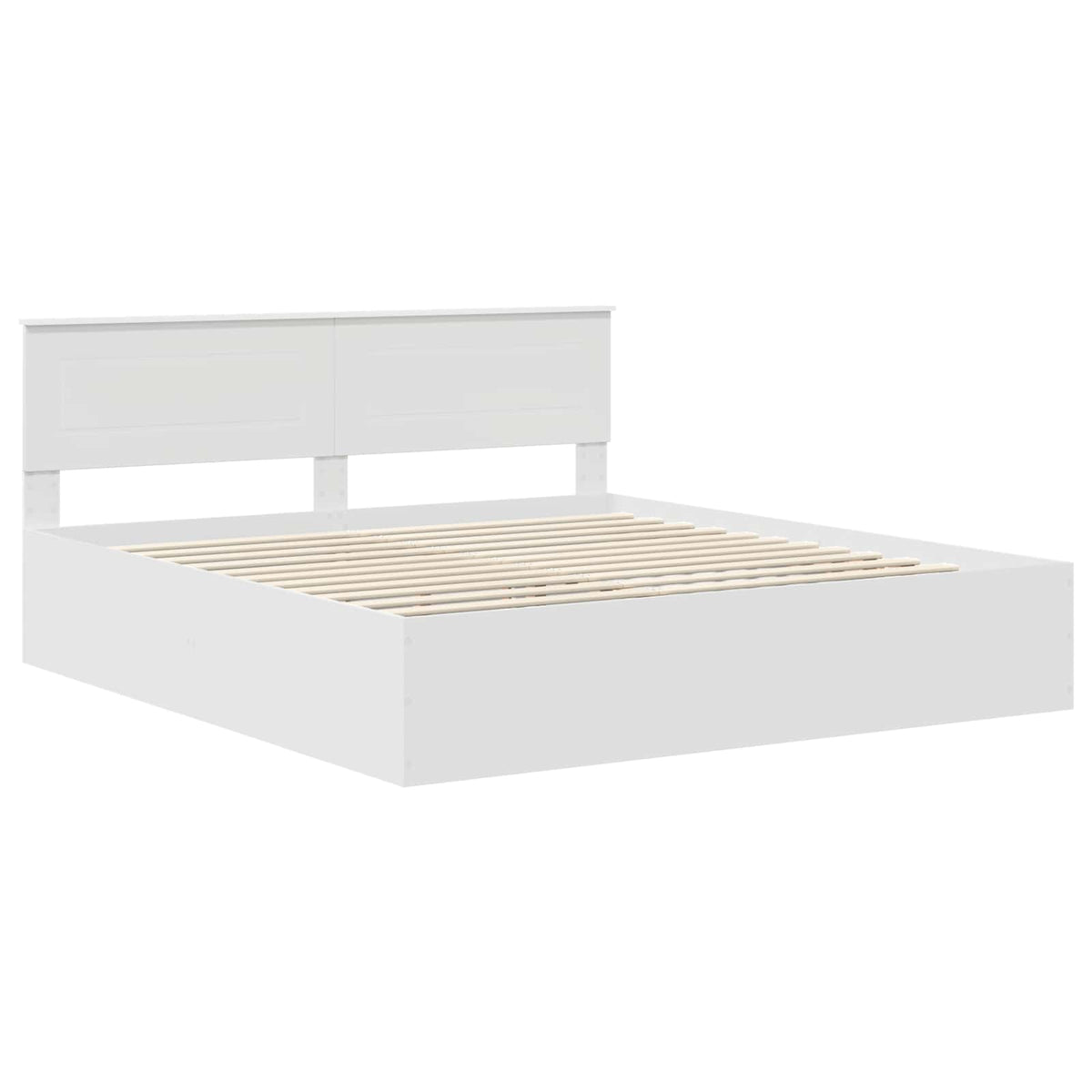 Bed Frame with Headboard White 180 x 200 cm Engineered Wood