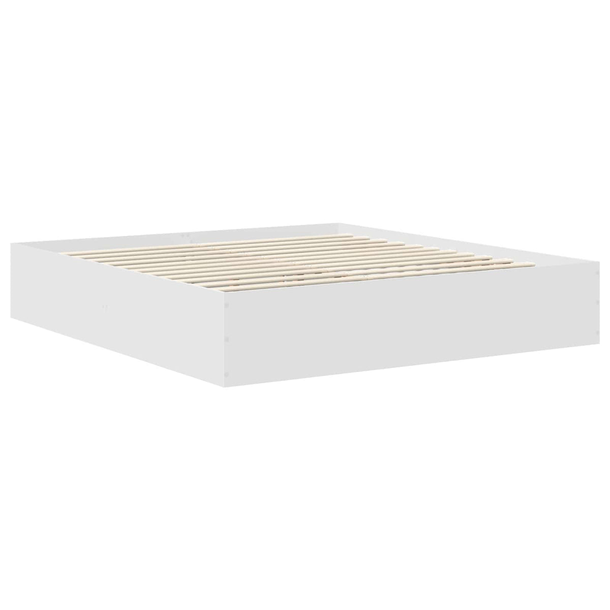 Bed Frame with Headboard White 180 x 200 cm Engineered Wood