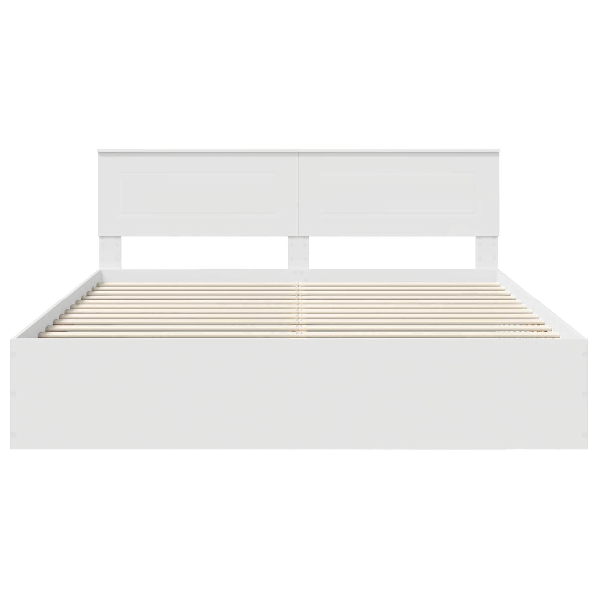 Bed Frame with Headboard White 180 x 200 cm Engineered Wood