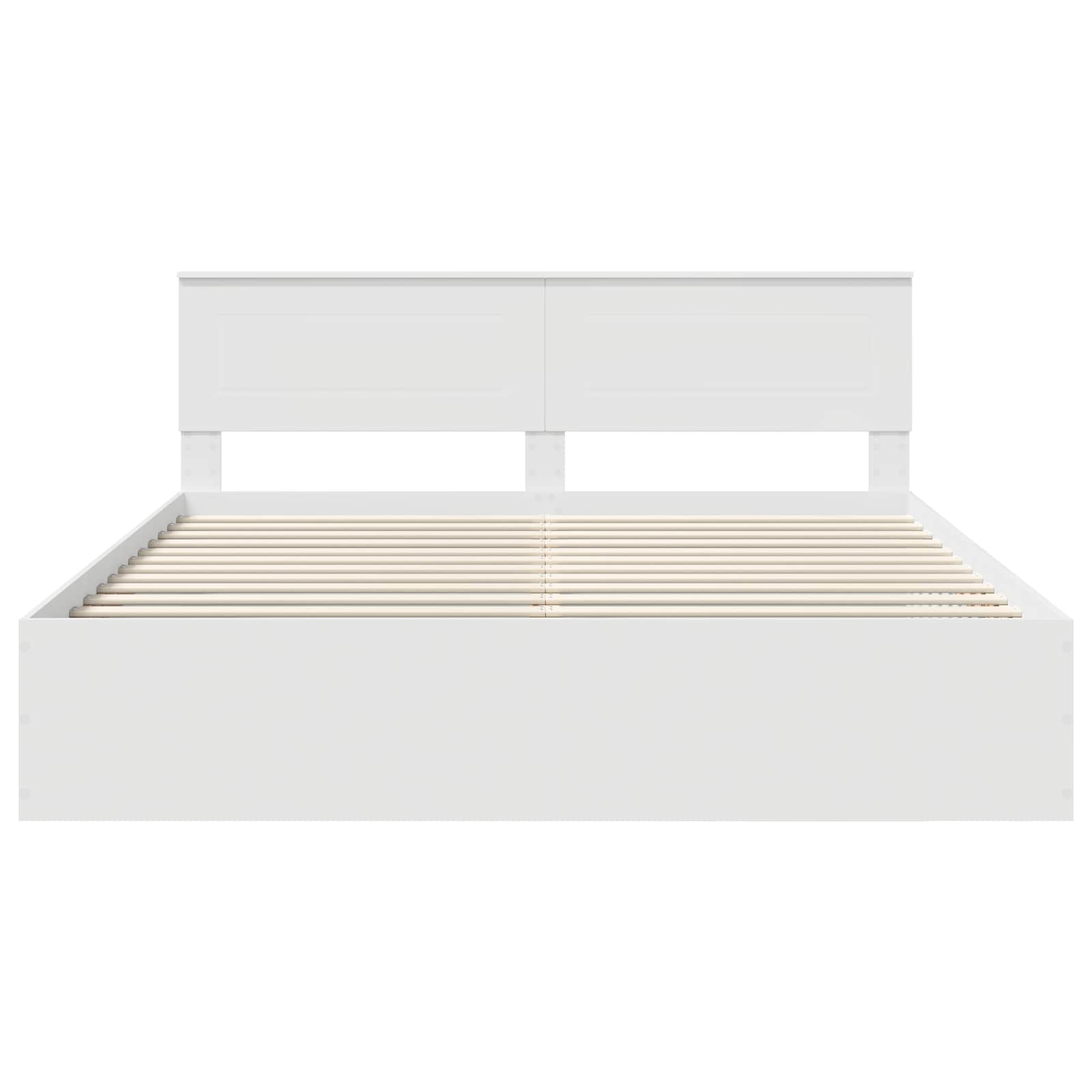 Bed Frame with Headboard White 180 x 200 cm Engineered Wood