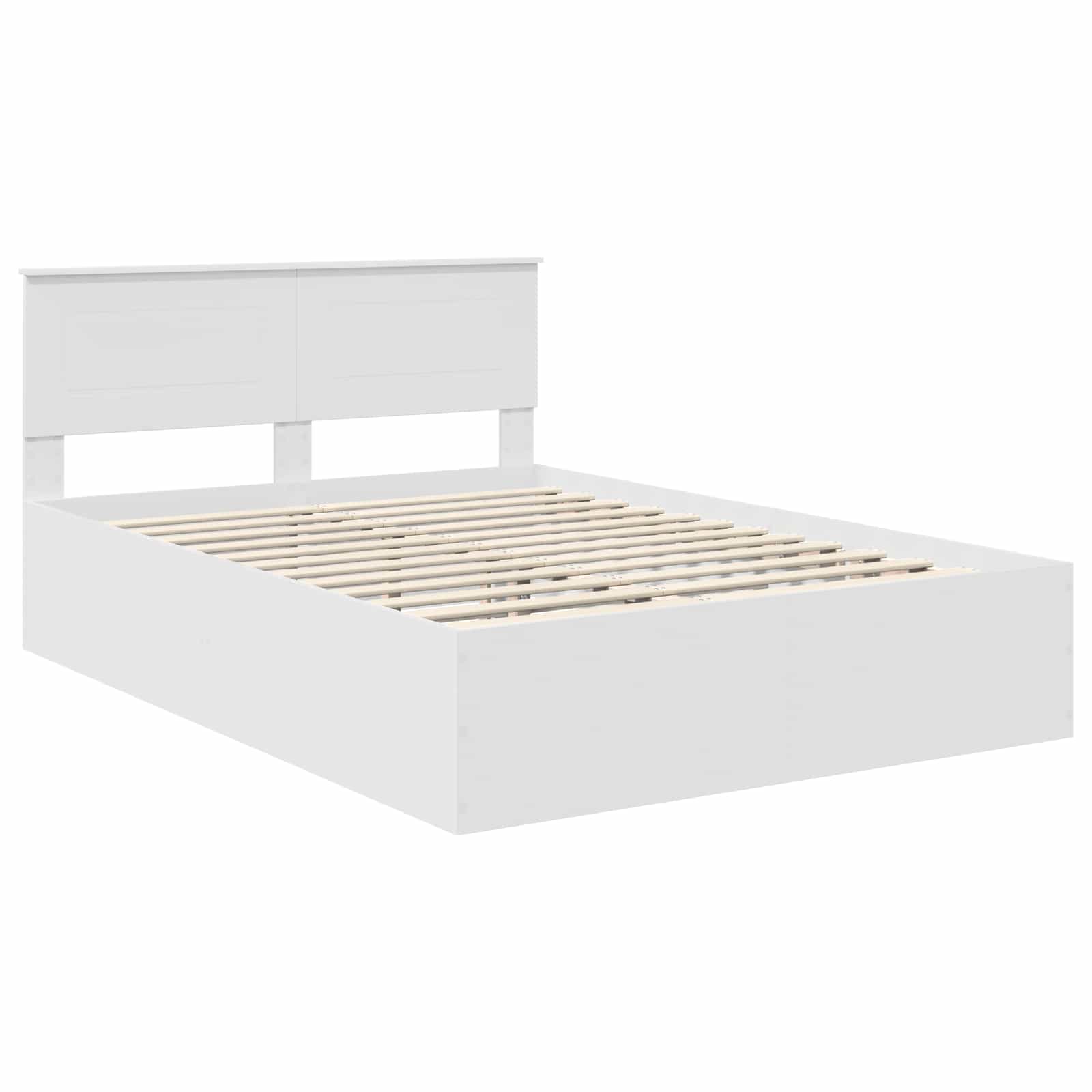 Bed Frame with Headboard White 150 x 200 cm Engineered Wood