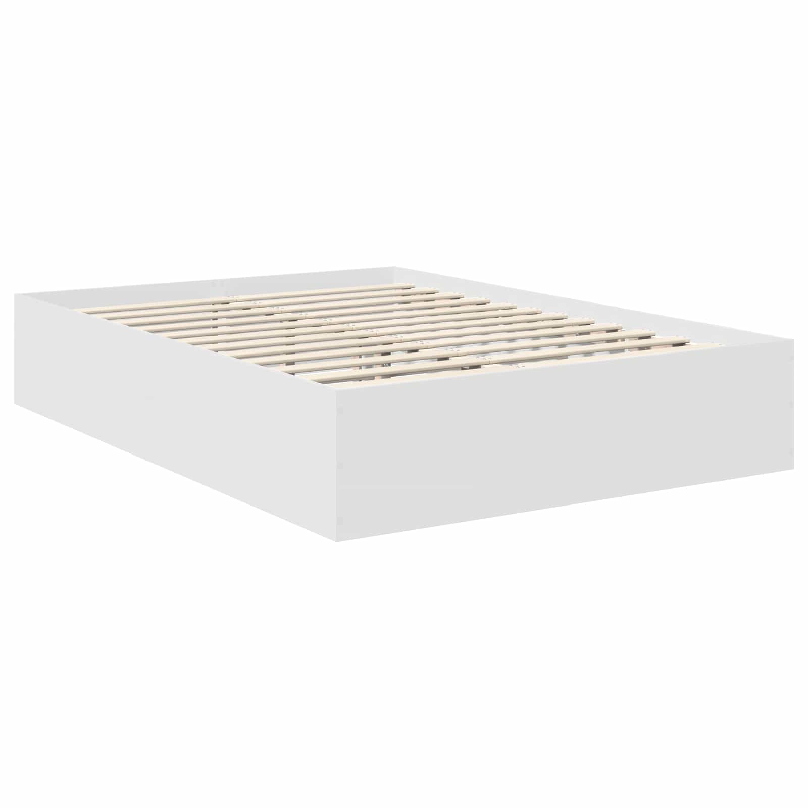 Bed Frame with Headboard White 150 x 200 cm Engineered Wood