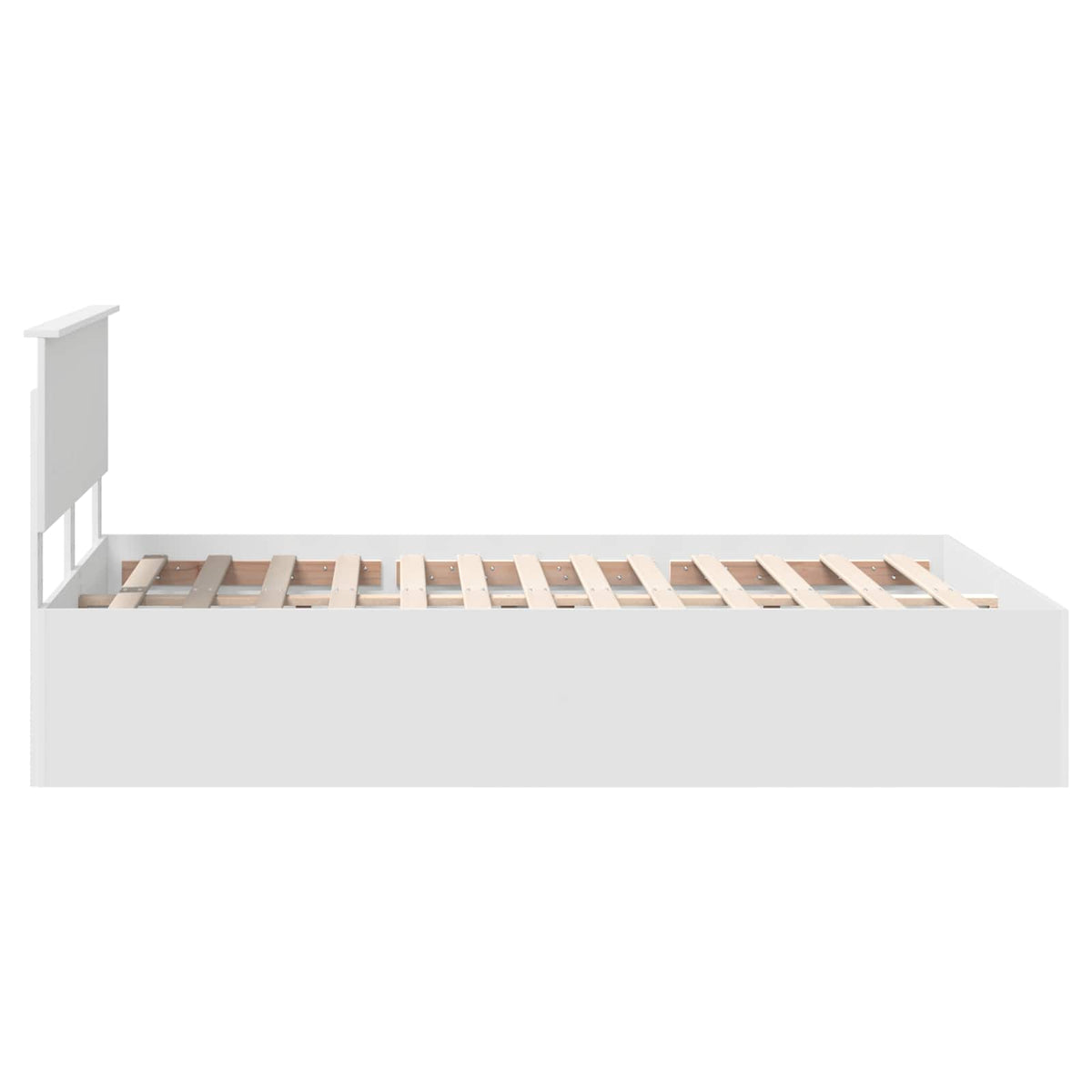 Bed Frame with Headboard White 150 x 200 cm Engineered Wood