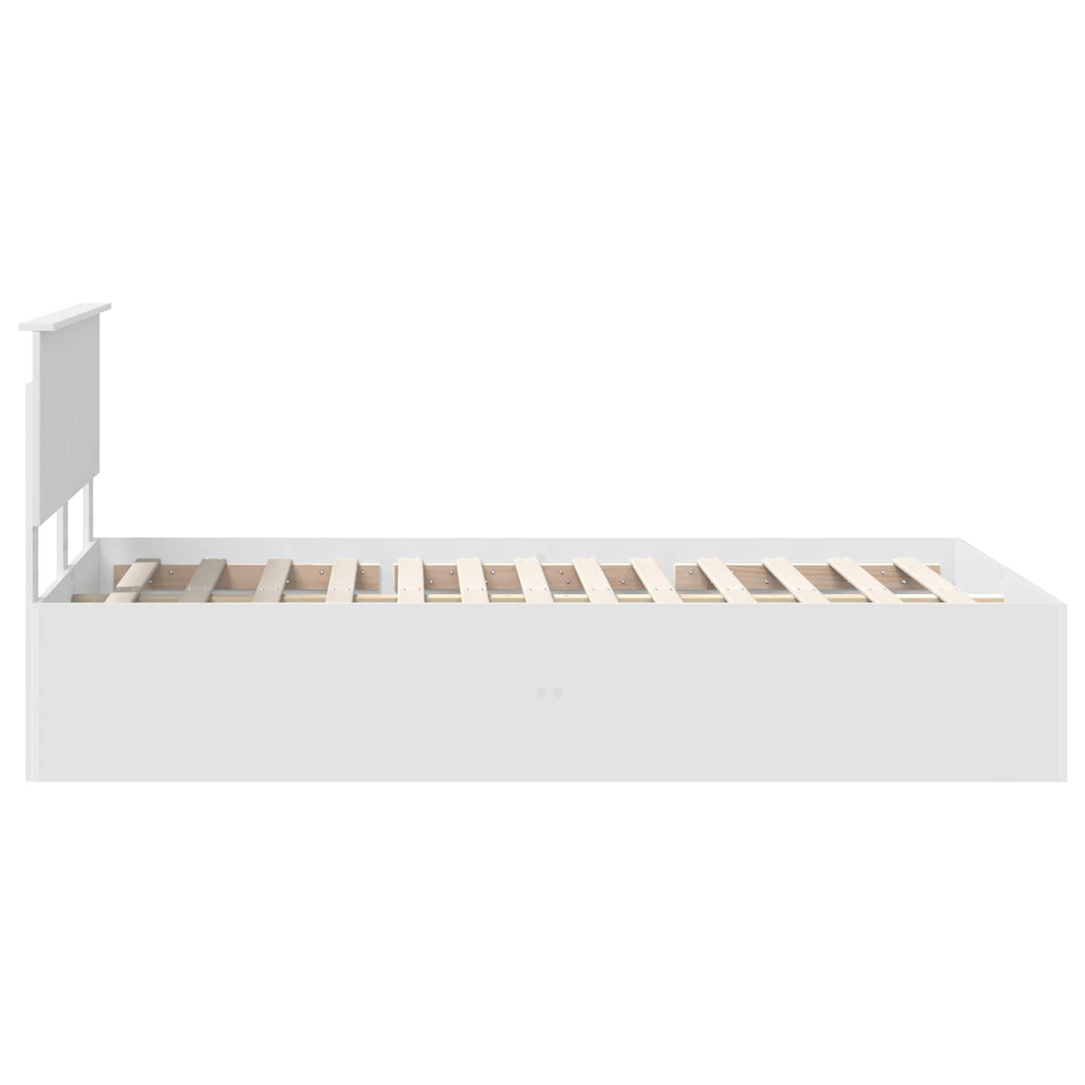 Bed Frame with Headboard White 135 x 190 cm Engineered Wood