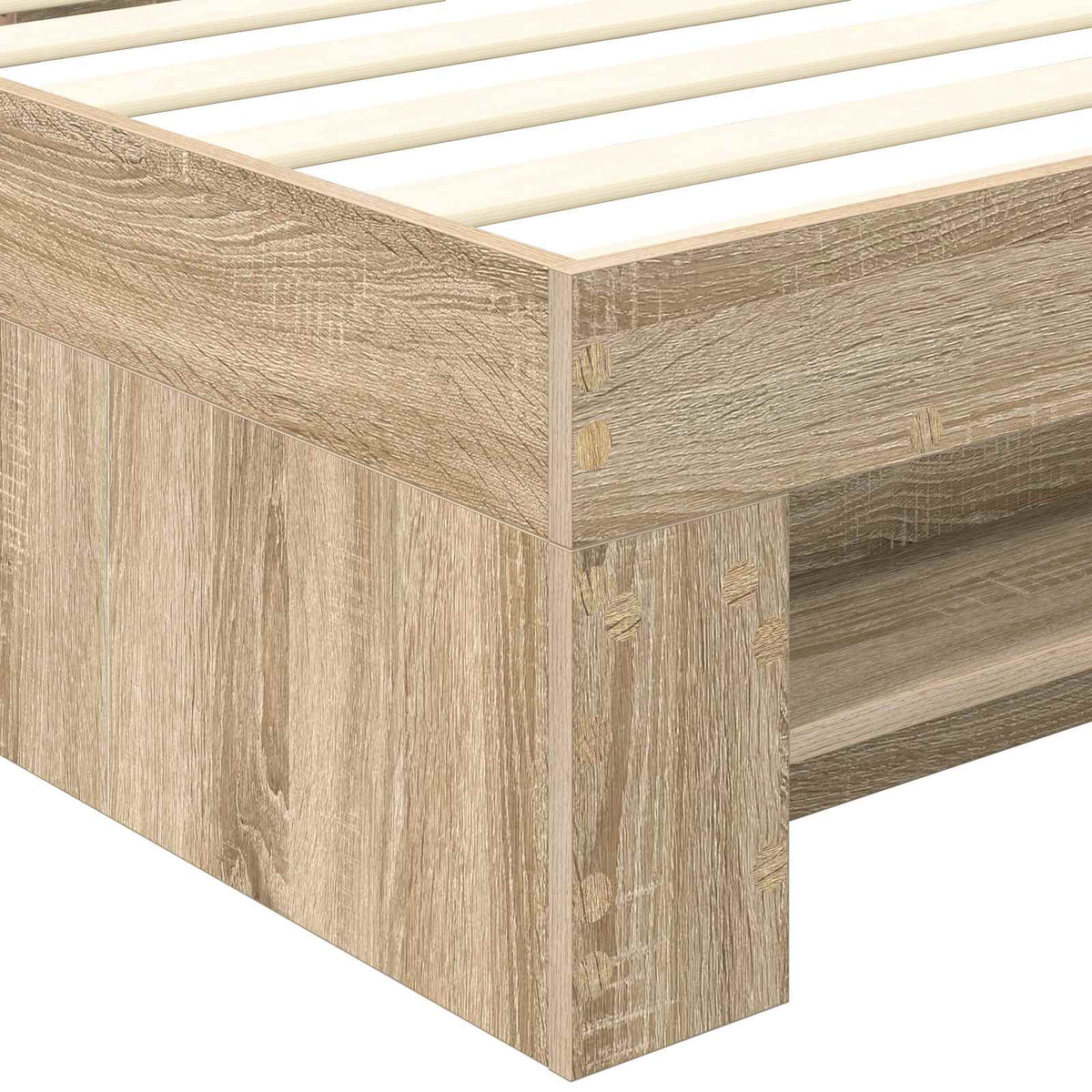Bed Frame with Headboard Sonoma Oak 90 x 200 cm Engineered Wood