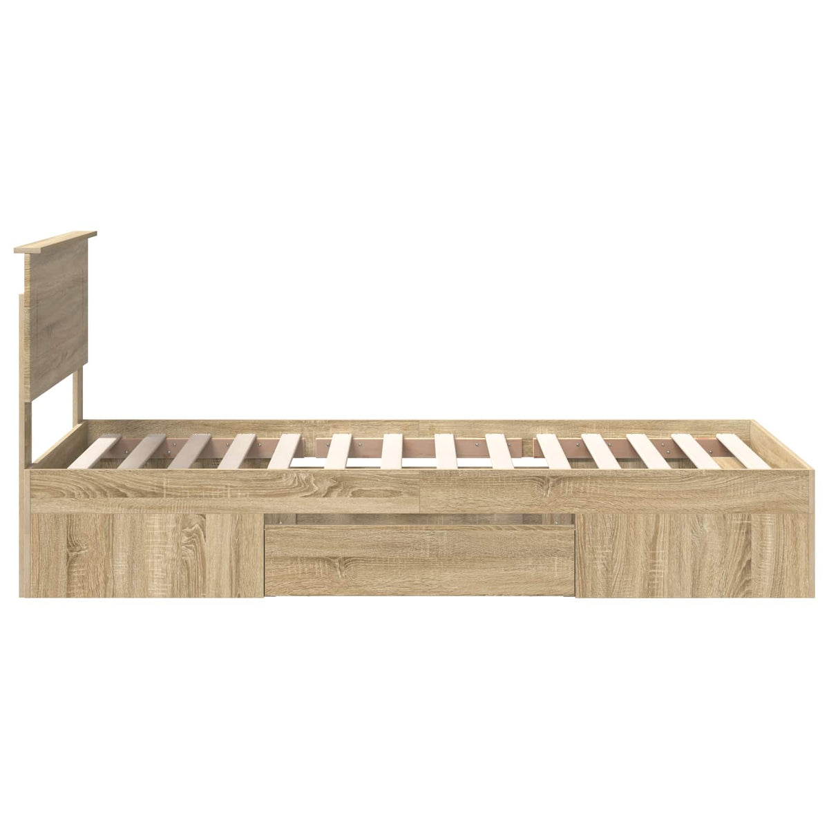 Bed Frame with Headboard Sonoma Oak 90 x 200 cm Engineered Wood