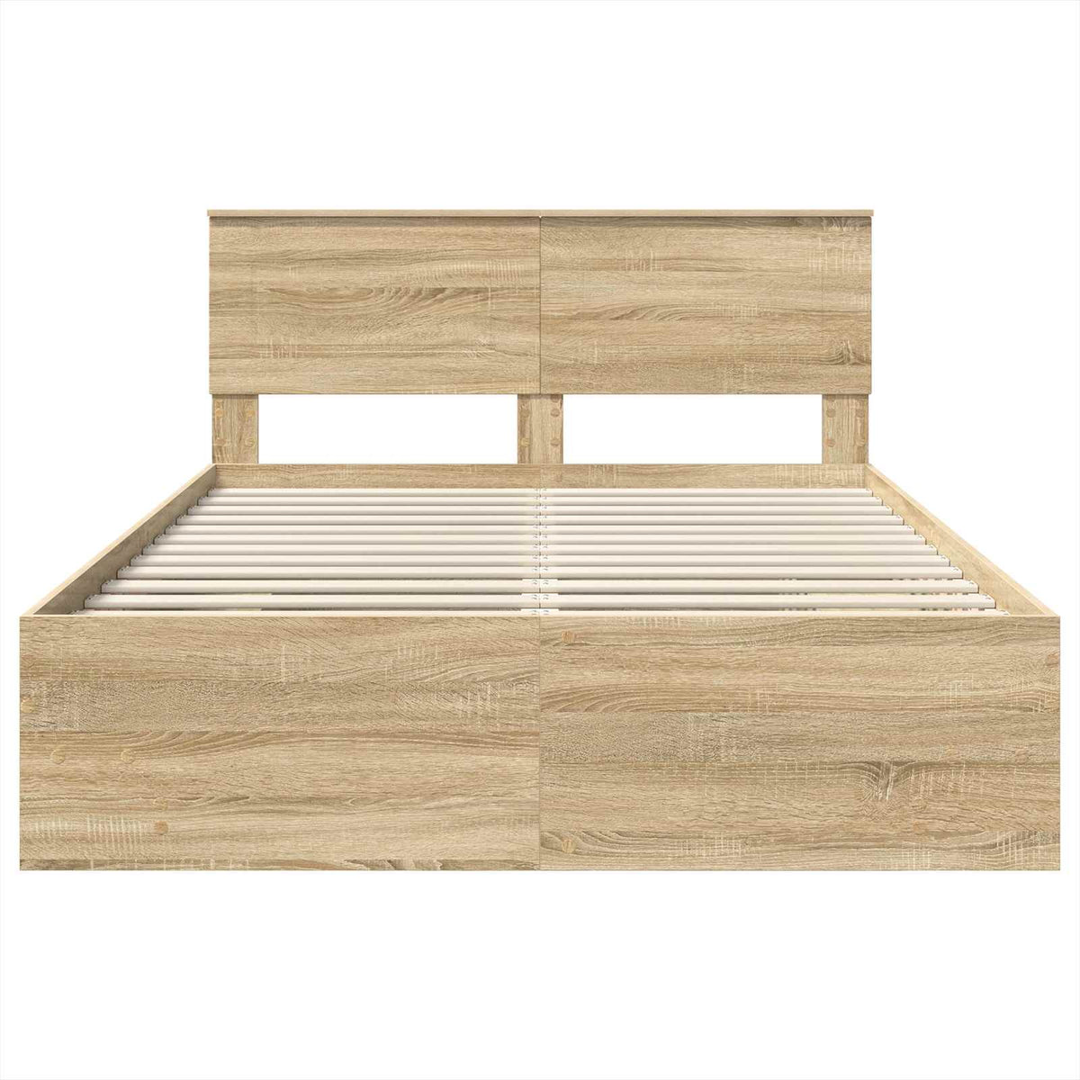 Bed Frame Sonoma Oak 150 x 200 cm Engineered Wood