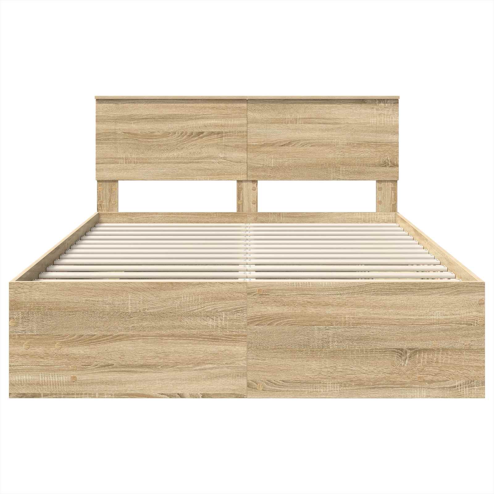 Bed Frame Sonoma Oak 150 x 200 cm Engineered Wood