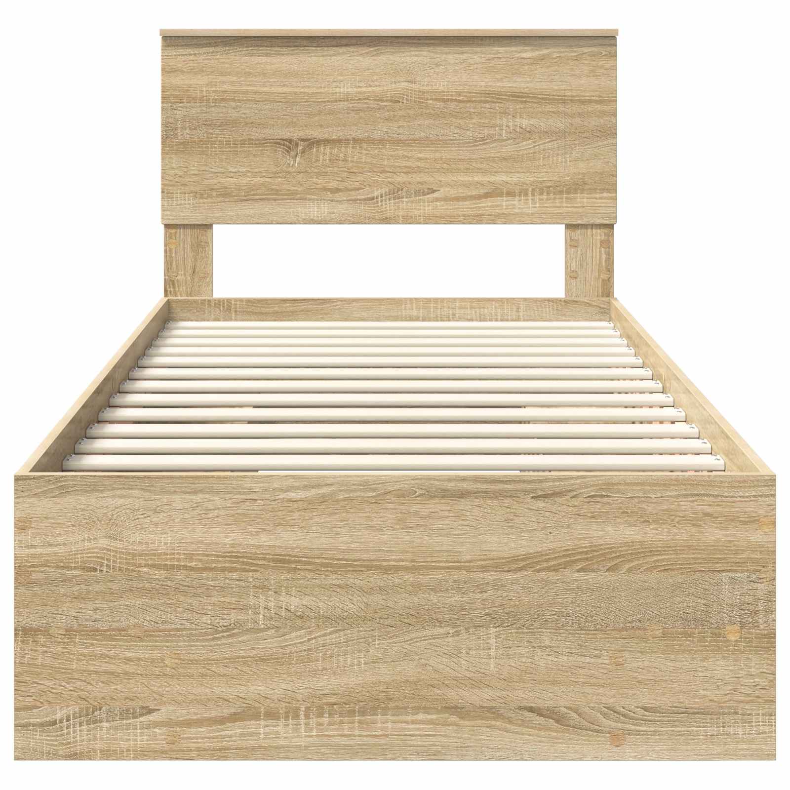 Bed Frame with Headboard Sonoma Oak 90 x 200 cm Engineered Wood