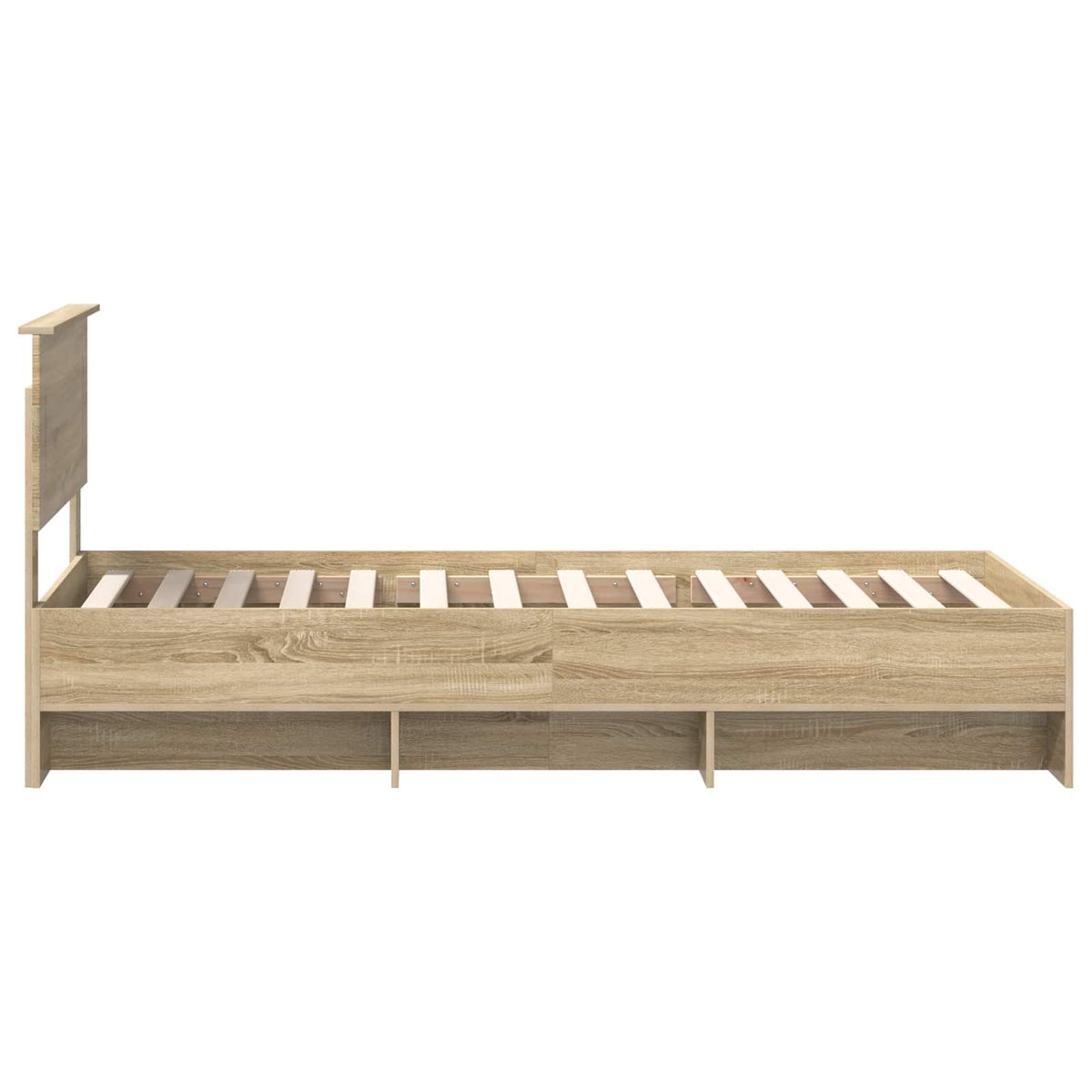 Bed Frame with Headboard Sonoma Oak 90 x 200 cm Engineered Wood