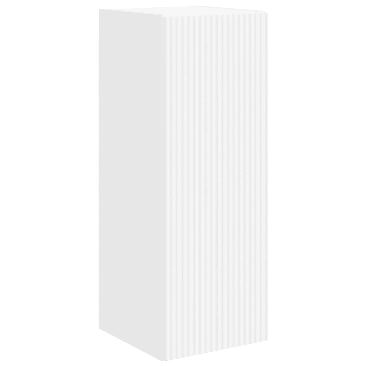 TV Cabinet Set Wall-mounted 2 pcs White Engineered Wood