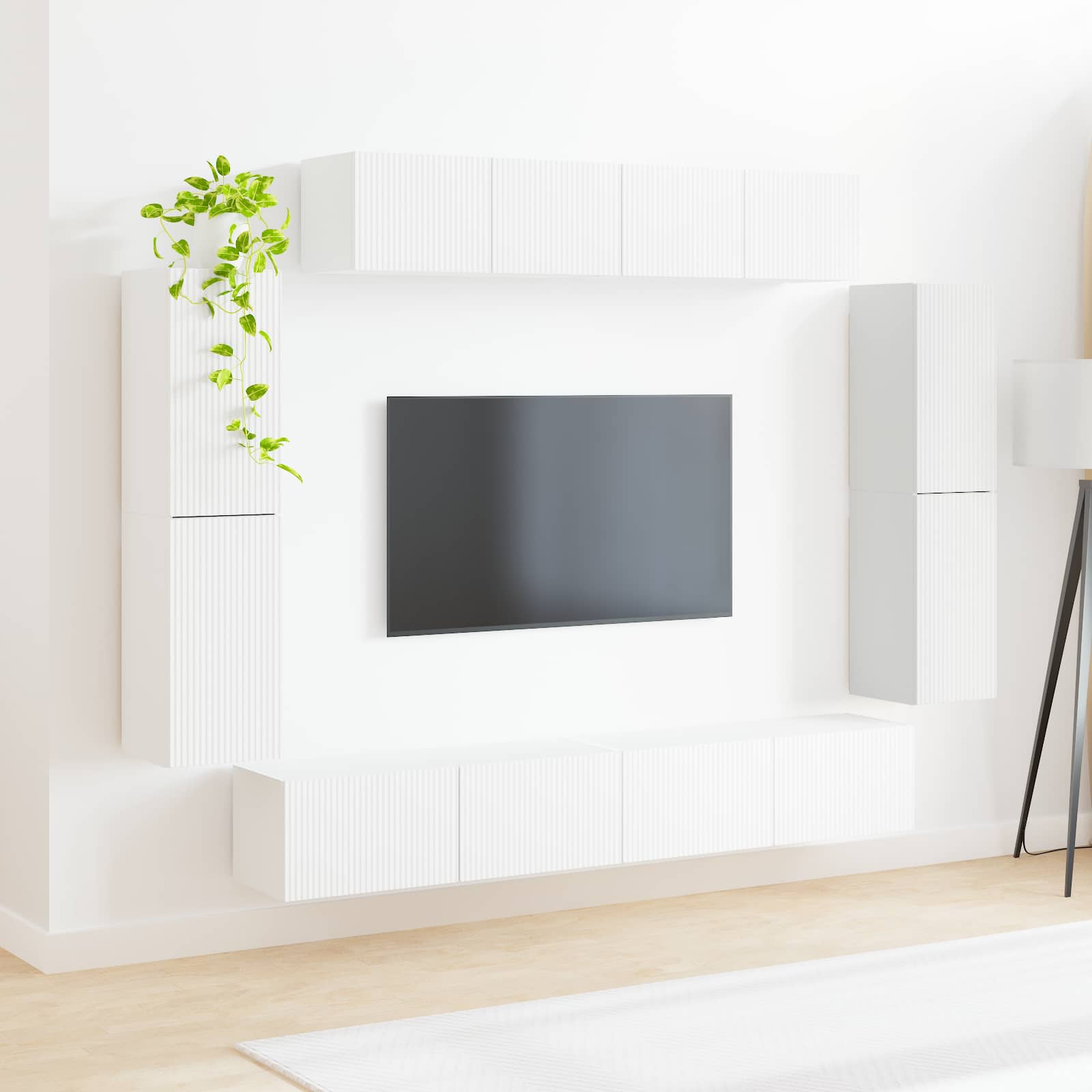 TV Cabinet 8 pcs White