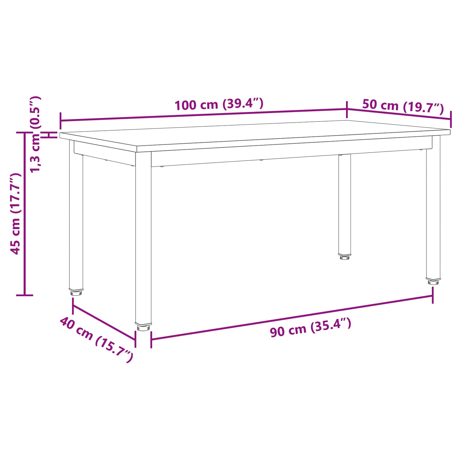 Coffee Table Black Oak 100 x 50 x 45 cm Engineered Wood