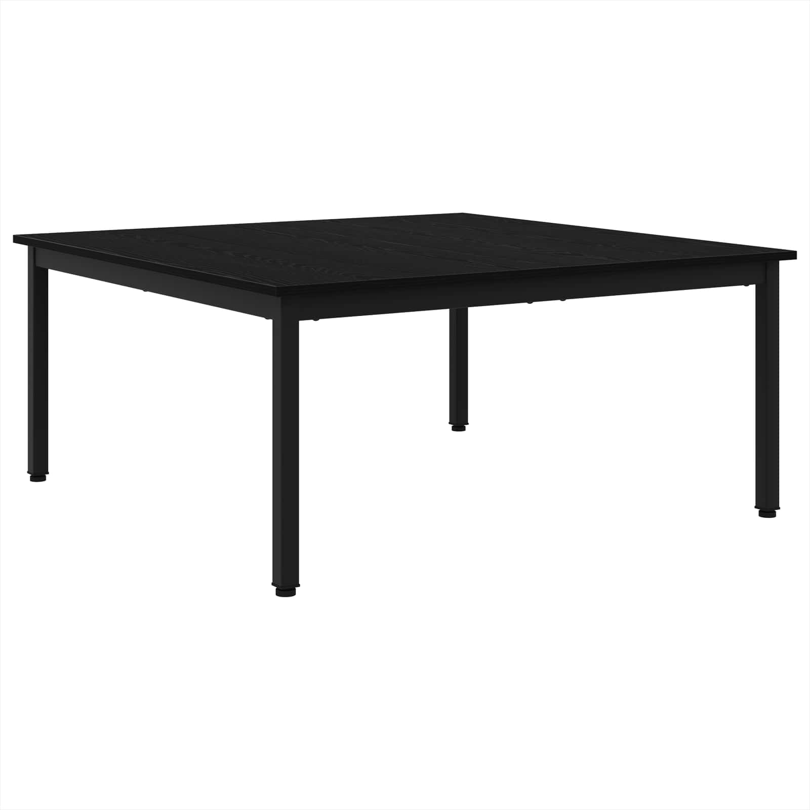 Coffee Table Black Oak 100 x 100 x 45 cm Engineered Wood