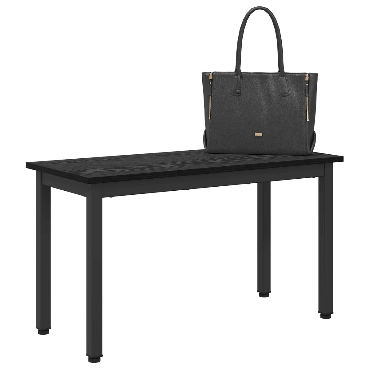 Bench Black Oak 80 x 35 x 45 cm Engineered Wood