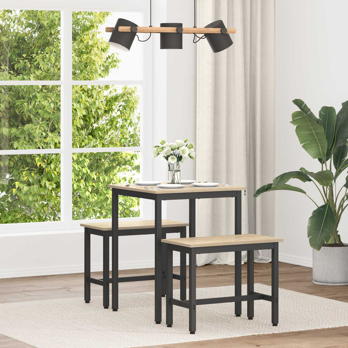 Dining Tables 60 x 60 x 75 cm Engineered Wood Sonoma Oak Square