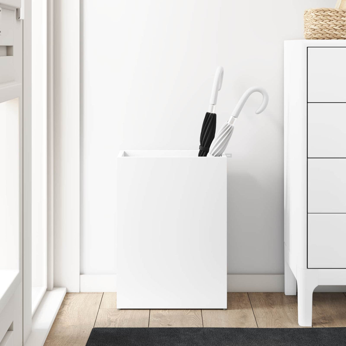 Umbrella Stand White 40 x 20 x 55.5 cm Engineered Wood