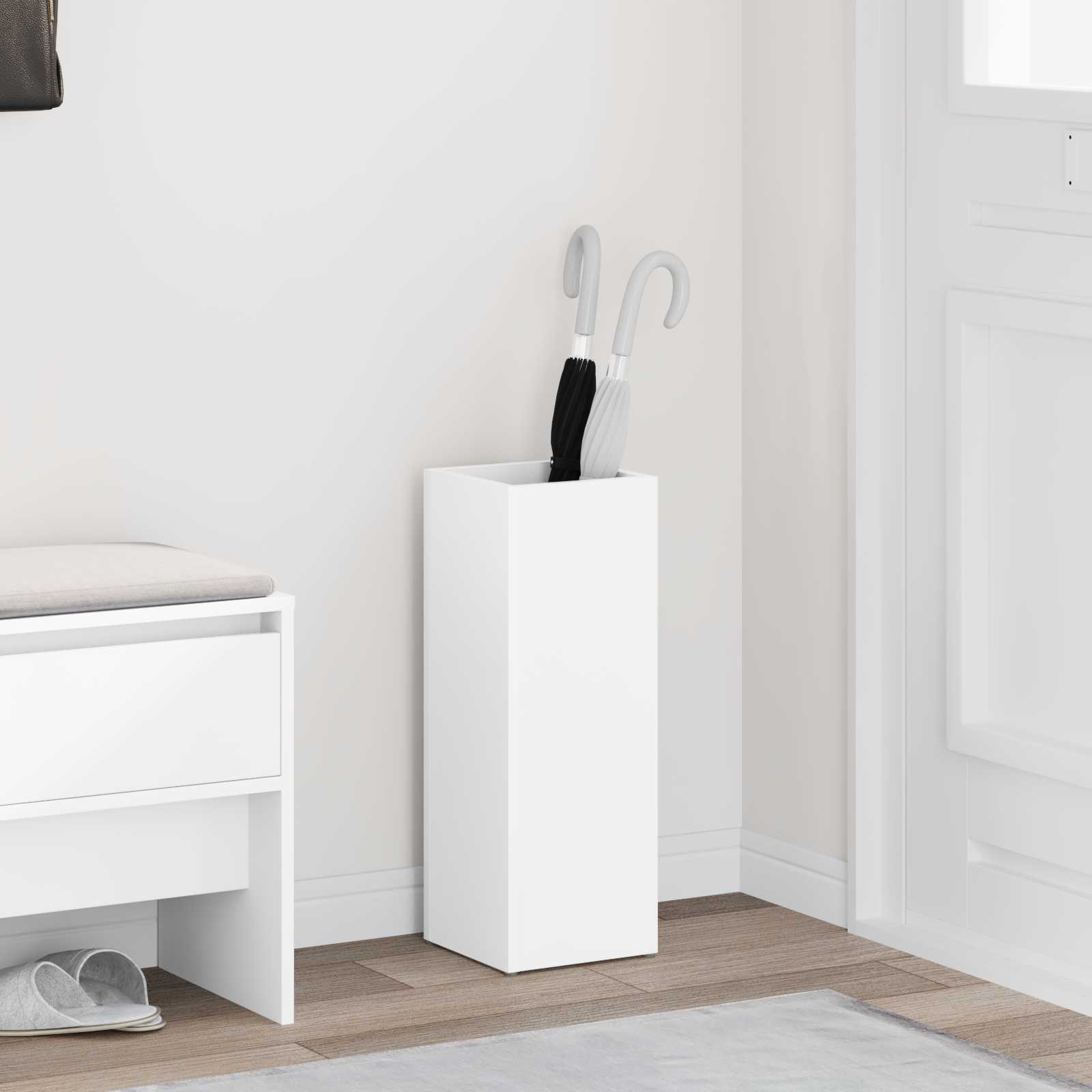 Umbrella Stand White 20 x 20 x 55.5 cm Engineered Wood
