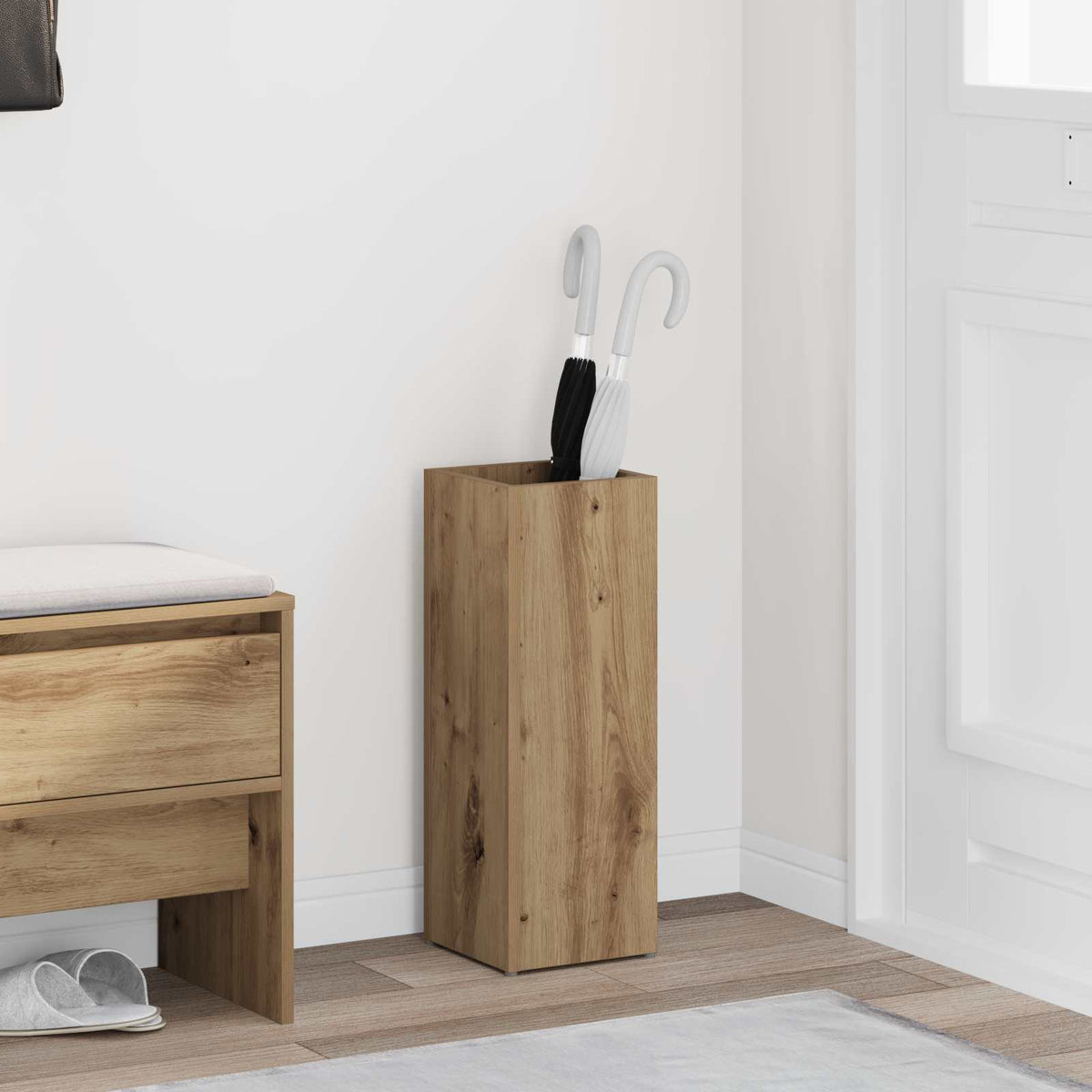 Umbrella Stand Artisan Oak 20 x 20 x 55.5 cm Engineered Wood