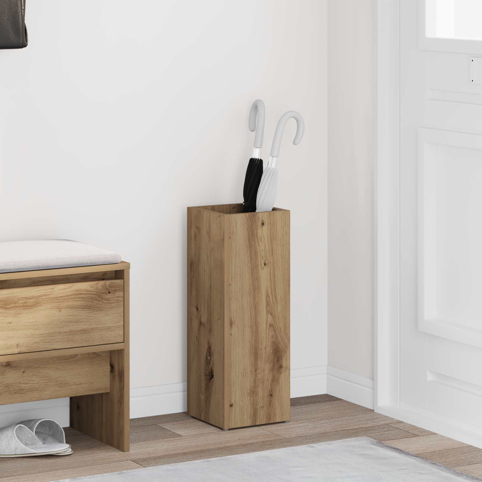 Umbrella Stand Artisan Oak 20 x 20 x 55.5 cm Engineered Wood