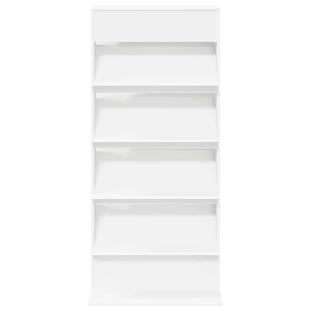 Magazine Rack with Shelf White 70 x 41 x 156 cm Engineered Wood