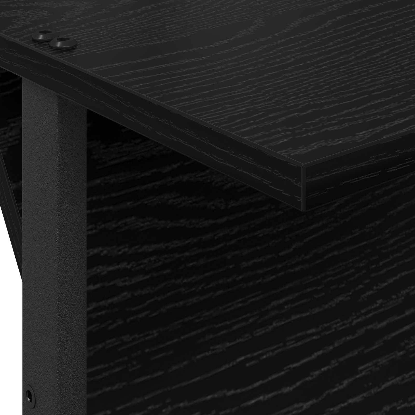 Magazine Rack Black Oak 68 x 40 x 123.5 cm Engineered Wood