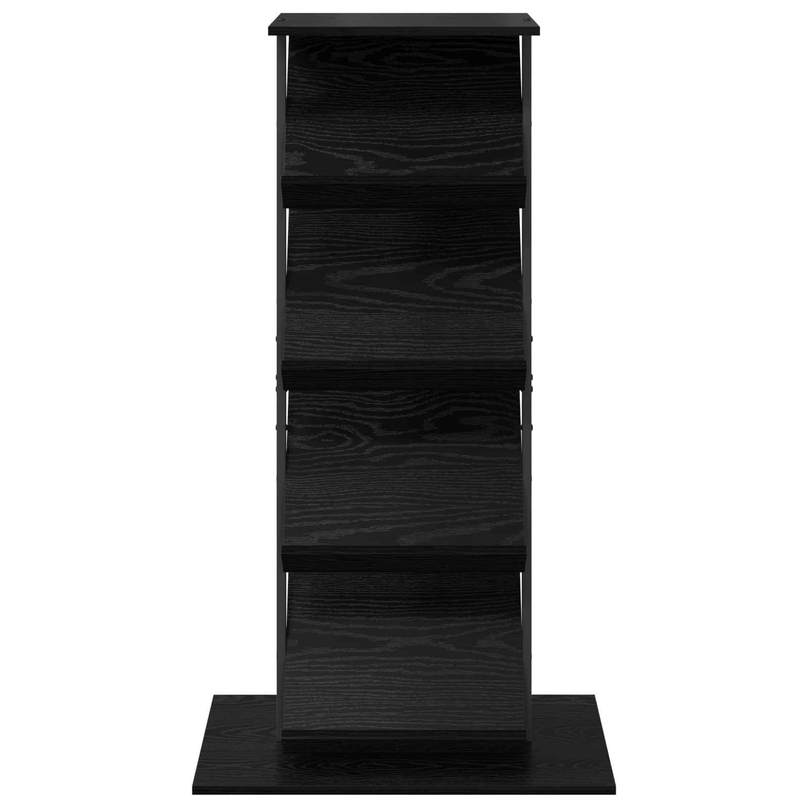 Magazine Rack Black Oak 68 x 40 x 123.5 cm Engineered Wood