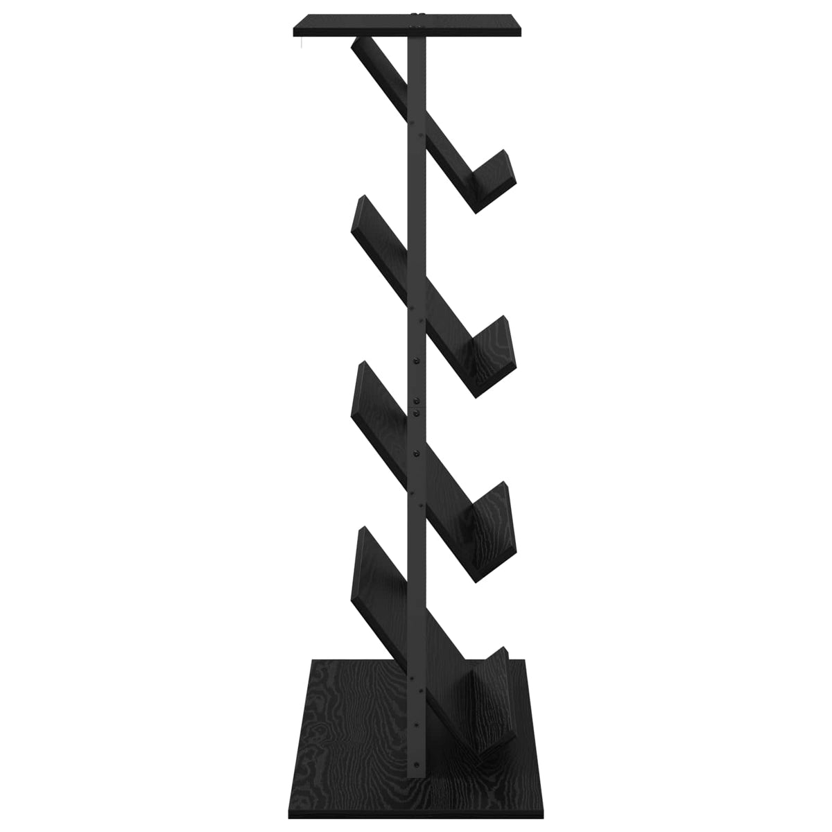 Magazine Rack Black Oak 68 x 40 x 123.5 cm Engineered Wood