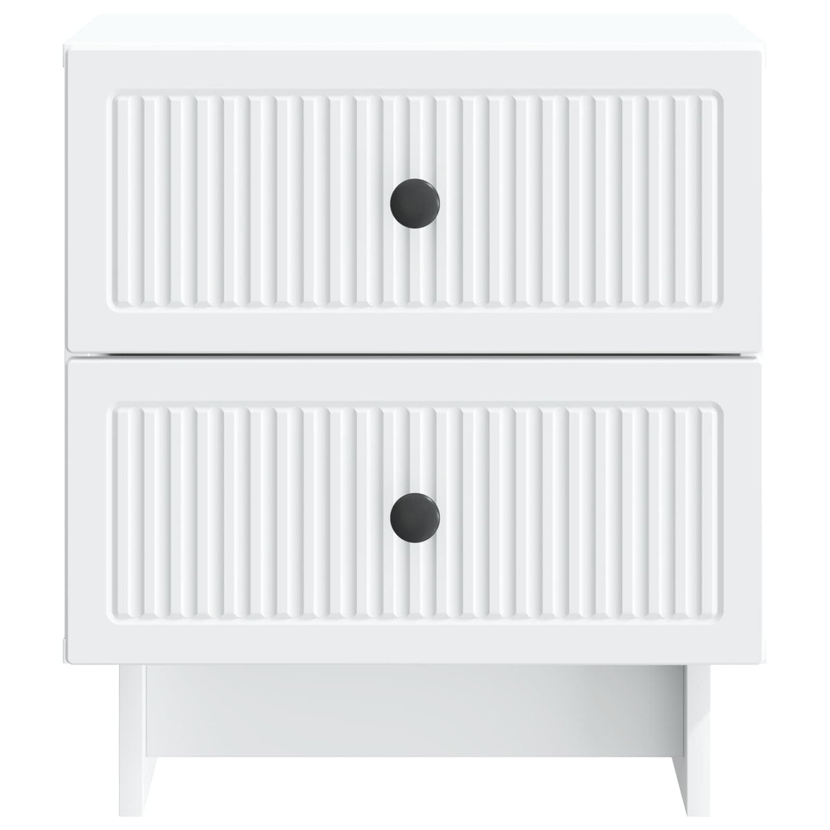 Bedside Cabinet White 43 x 34.5 x 47.5 cm Engineered Wood