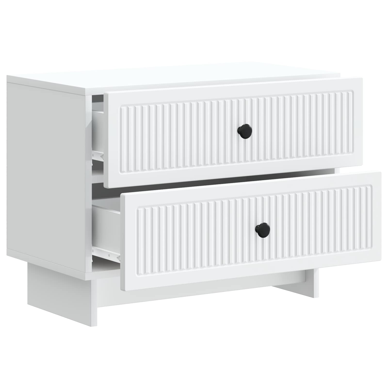 Bedside Cabinet White 62 x 34.5 x 47.5 cm Engineered Wood