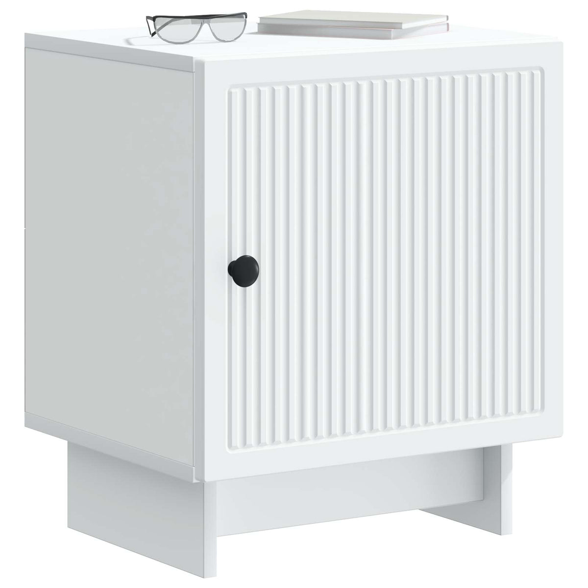 Bedside Cabinet White 43 x 34.5 x 50 cm Engineered Wood