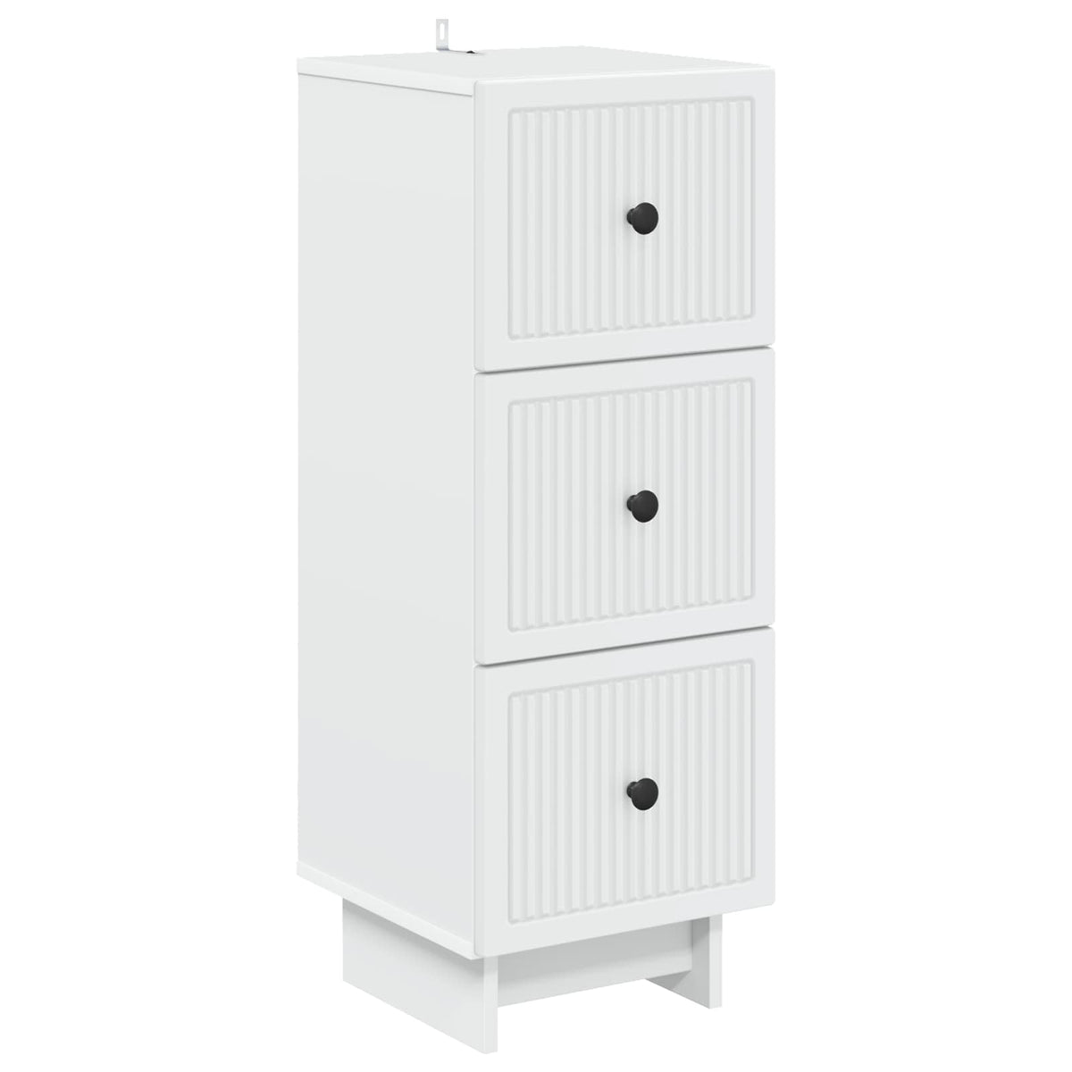 Drawer Cabinet White 33 x 34.5 x 90 cm Engineered Wood