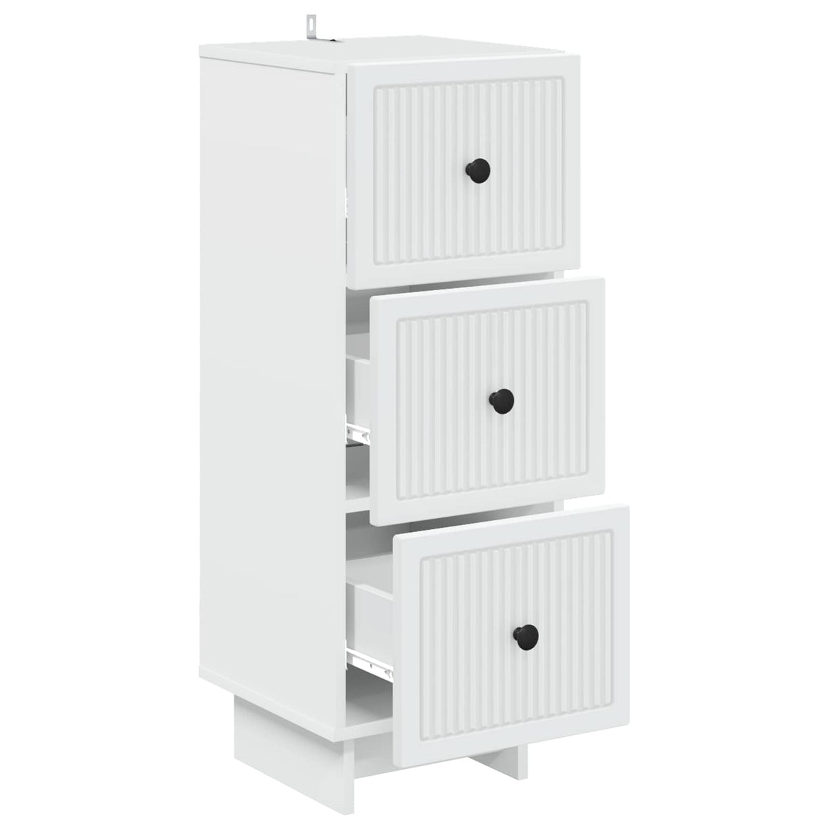 Drawer Cabinet White 33 x 34.5 x 90 cm Engineered Wood