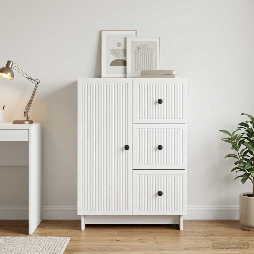 Sideboard White 66 x 34.5 x 90 cm Engineered Wood