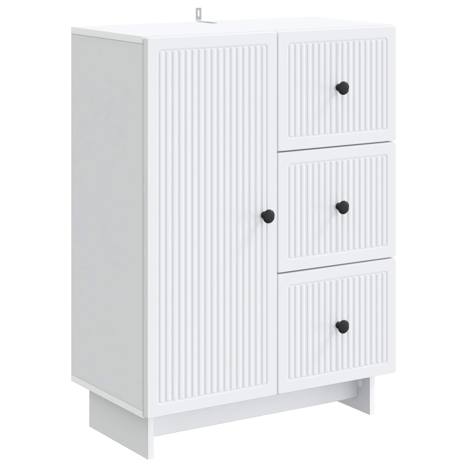 Sideboard with Drawer White 66 x 34.5 x 90 cm Engineered Wood
