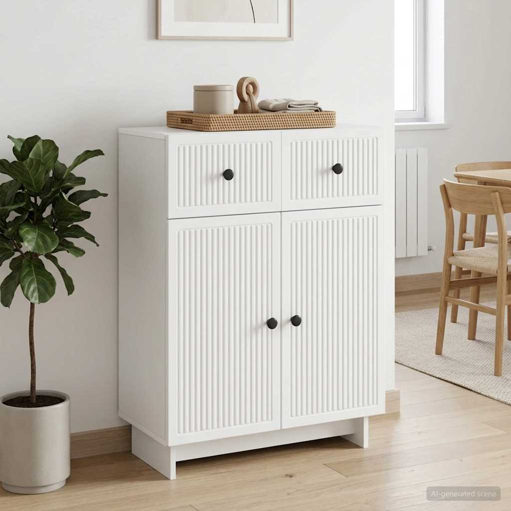 Sideboard White 66 x 34.5 x 90 cm Engineered Wood