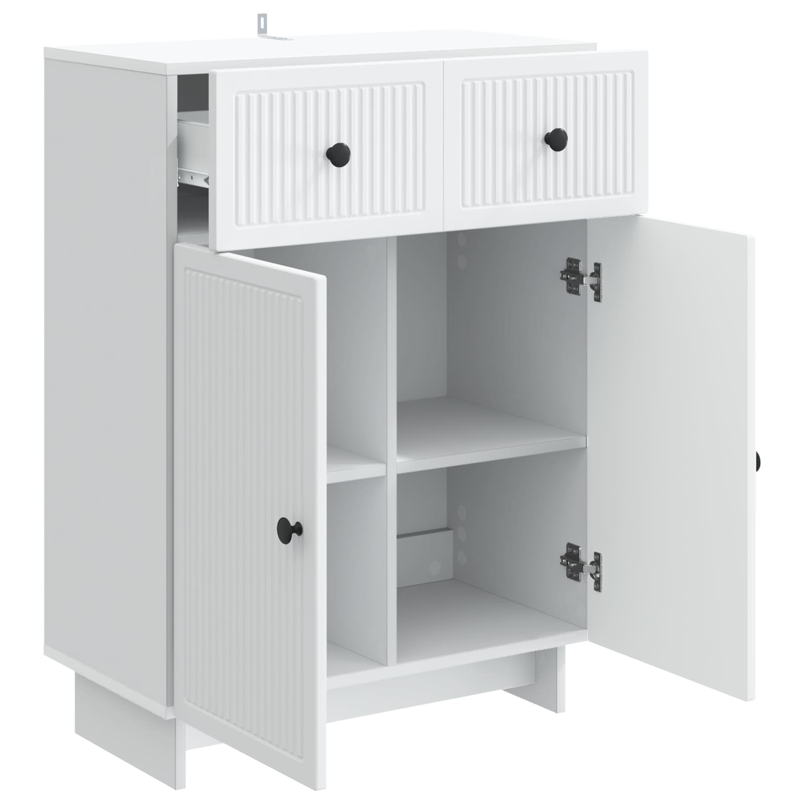 Sideboard with Drawer White 66 x 34.5 x 90 cm Engineered Wood