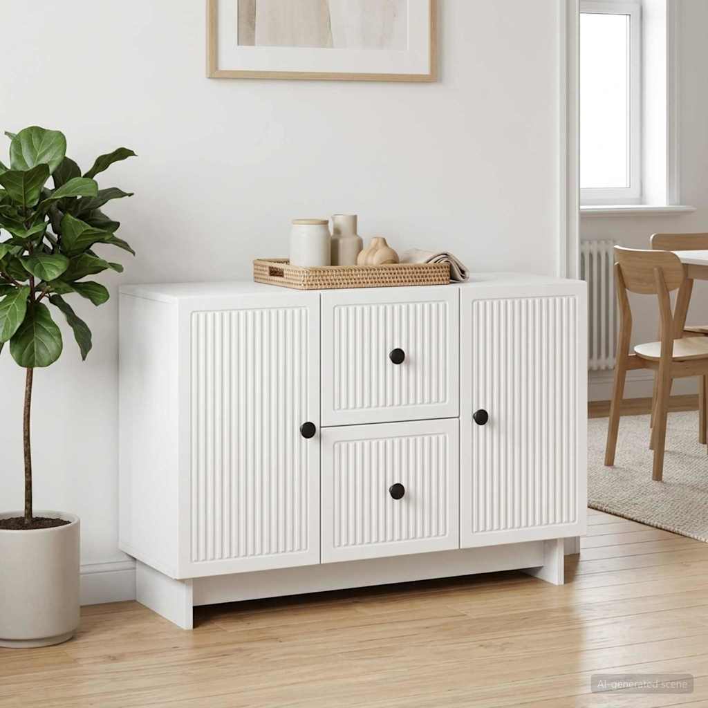 Sideboard with Drawer White 89 x 34.5 x 60 cm Engineered Wood