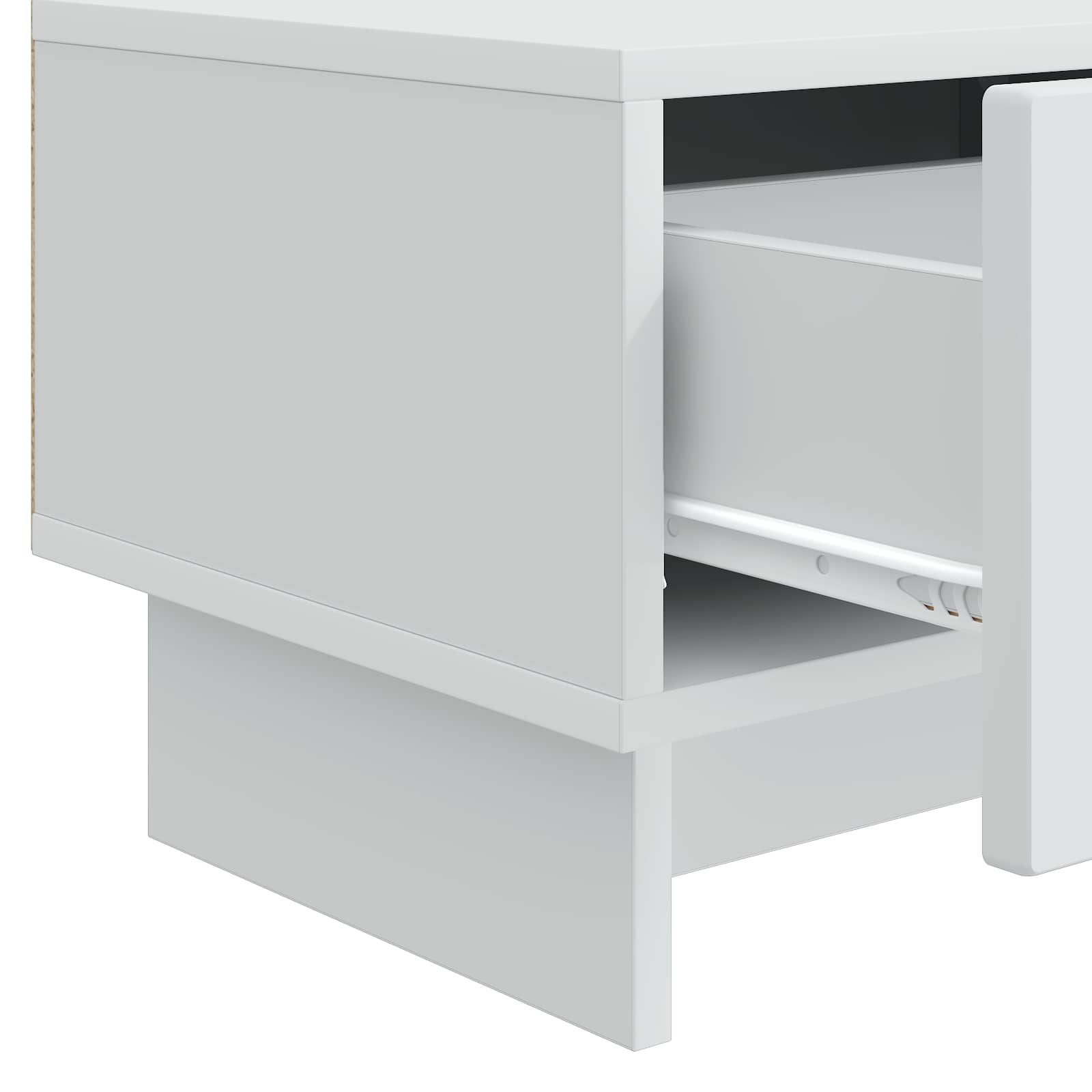 TV Cabinet with Drawer White 147 x 34.5 x 30 cm Engineered Wood