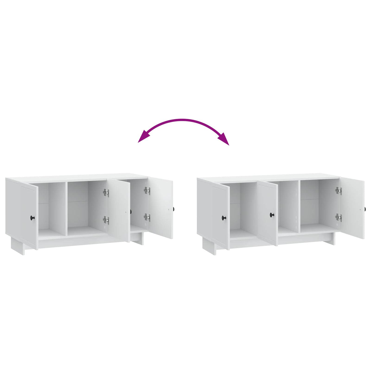 TV Cabinet White 99 x 34.5 x 50 cm Engineered Wood
