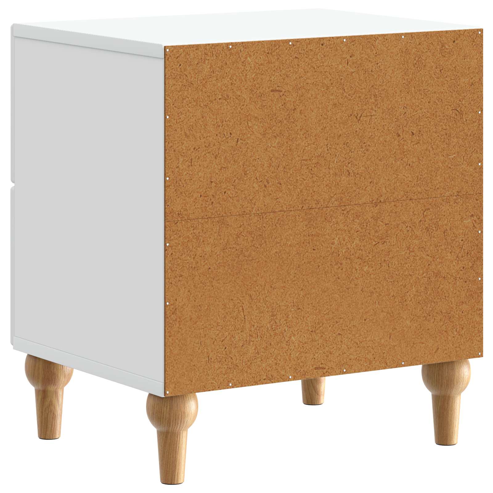 Bedside Cabinet White 43 x 34.5 x 48 cm Engineered Wood
