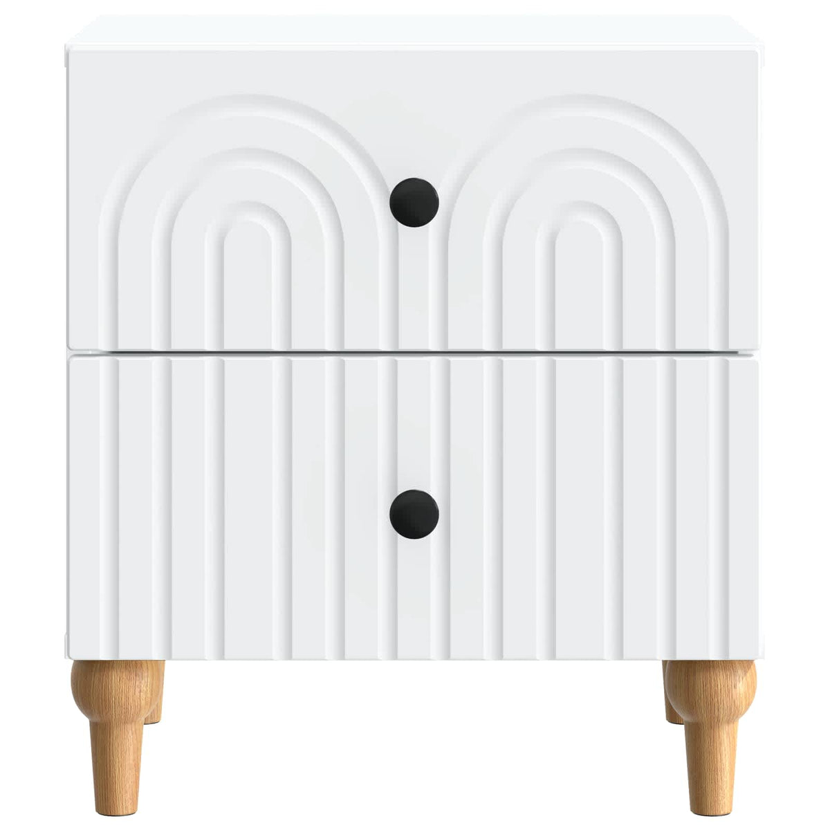 Bedside Cabinet White 43 x 34.5 x 48 cm Engineered Wood