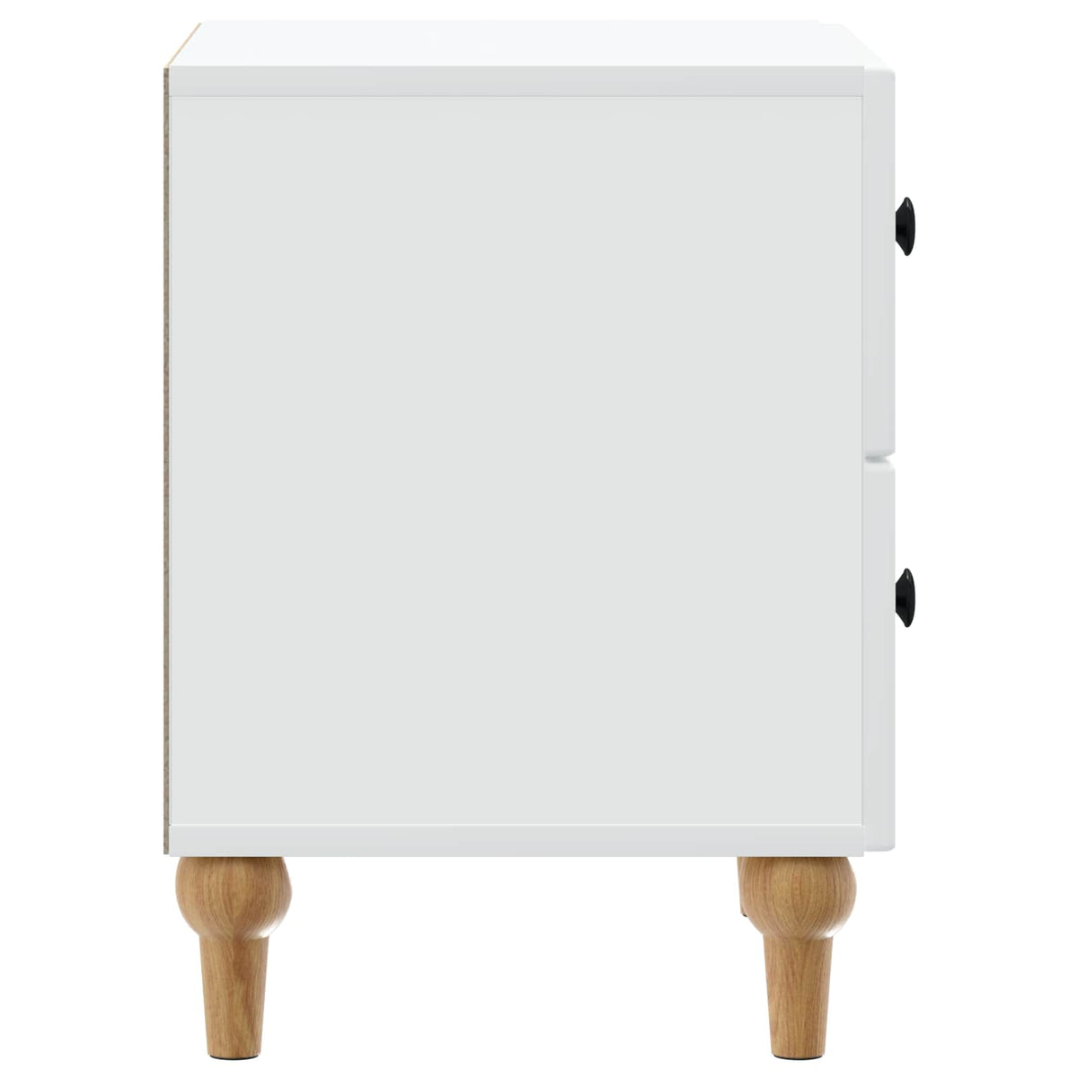 Bedside Cabinet White 43 x 34.5 x 48 cm Engineered Wood