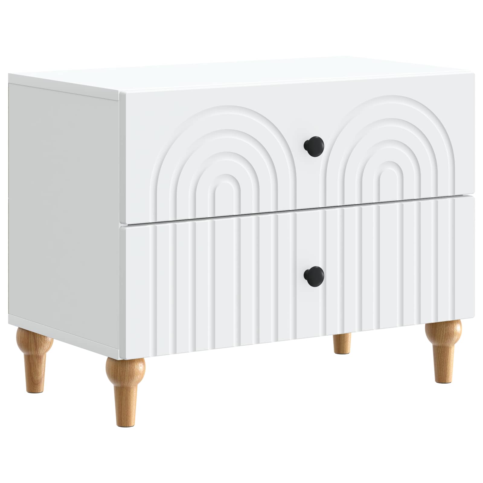 Bedside Cabinet White 62 x 34.5 x 48 cm Engineered Wood