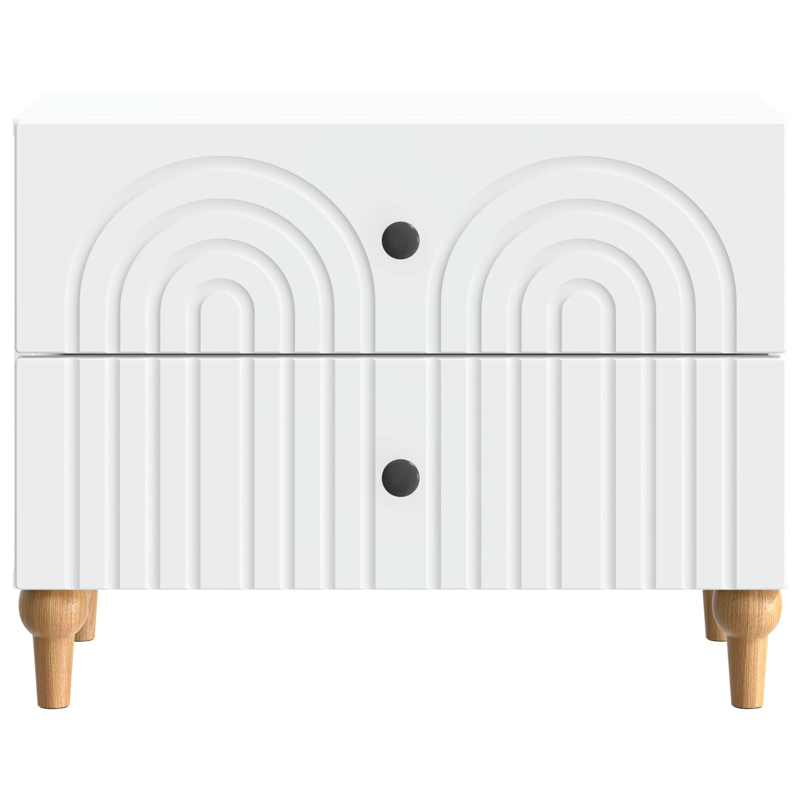 Bedside Cabinet White 62 x 34.5 x 48 cm Engineered Wood