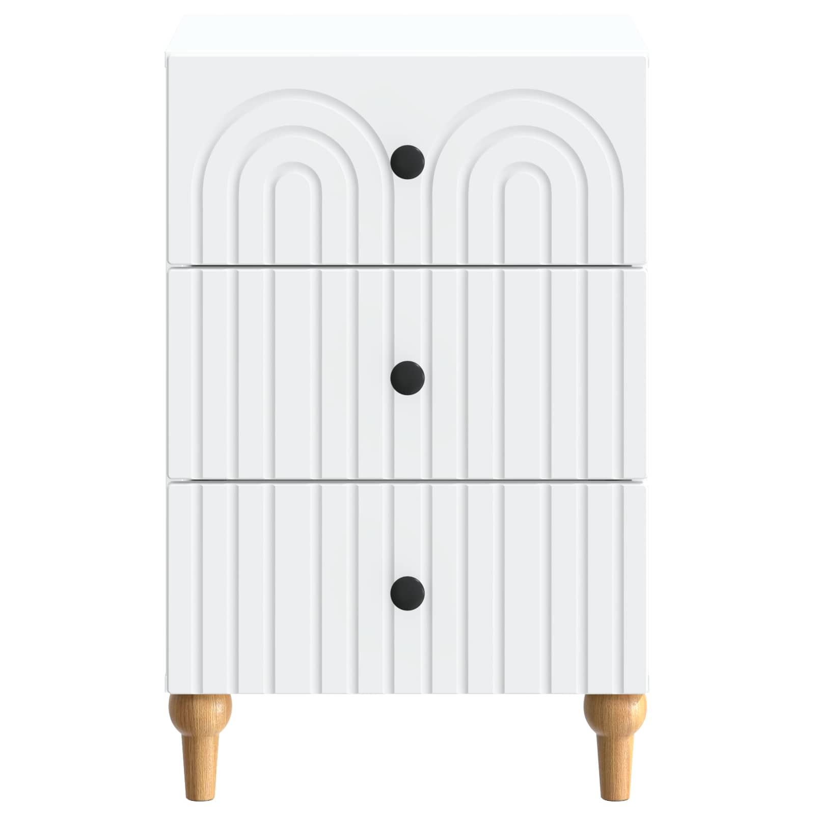 Bedside Cabinet White 43x 41 x 66.5 cm Engineered Wood