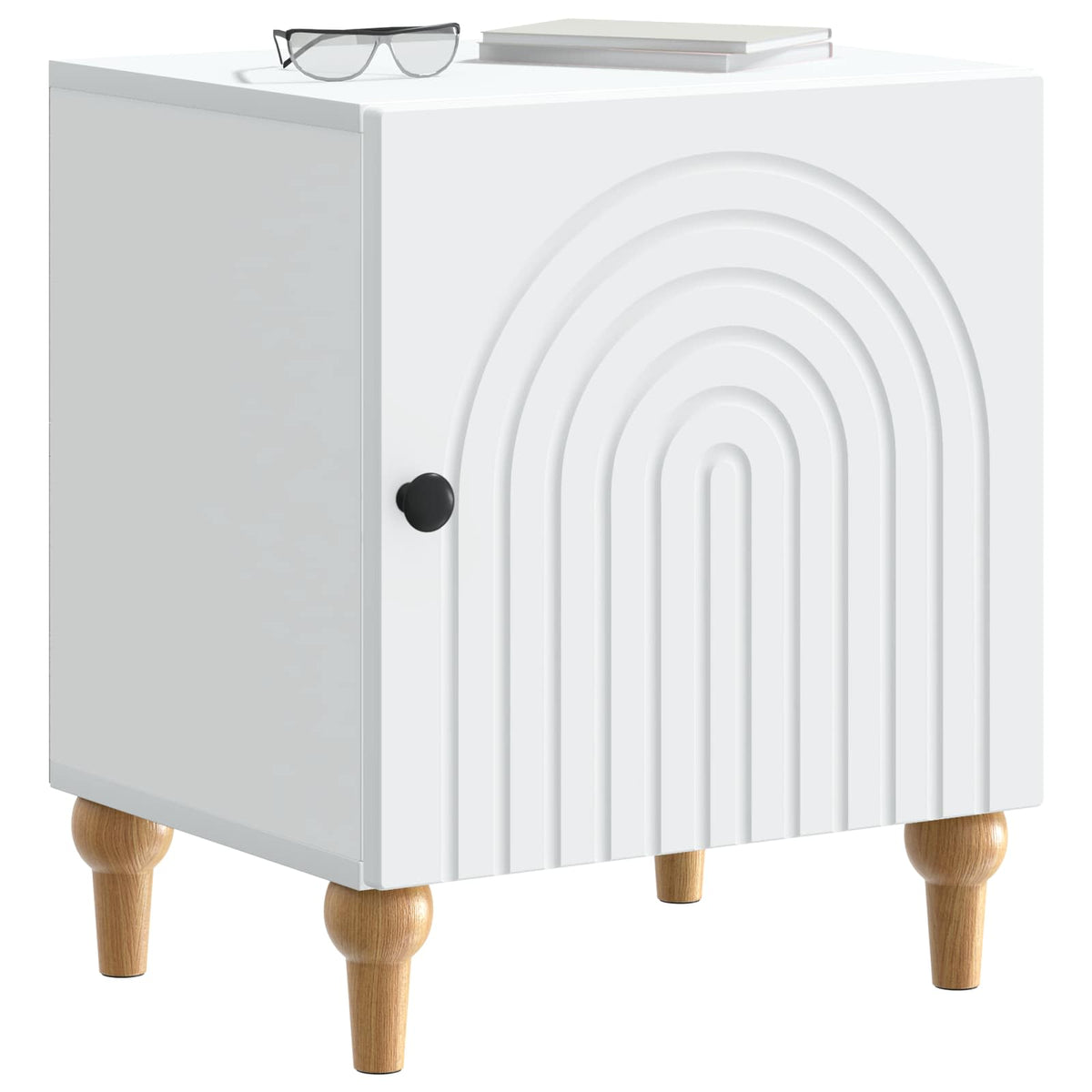 Bedside Cabinet White 43 x 34.5 x 50 cm Engineered Wood